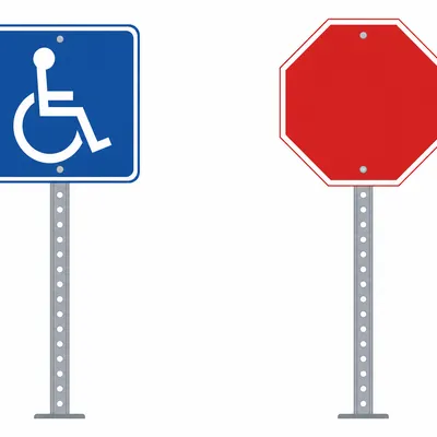 Parking lot signs on posts illustration for sign installation calculator