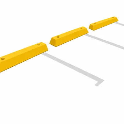 Parking wheel stops illustration for wheel stop installation calculator